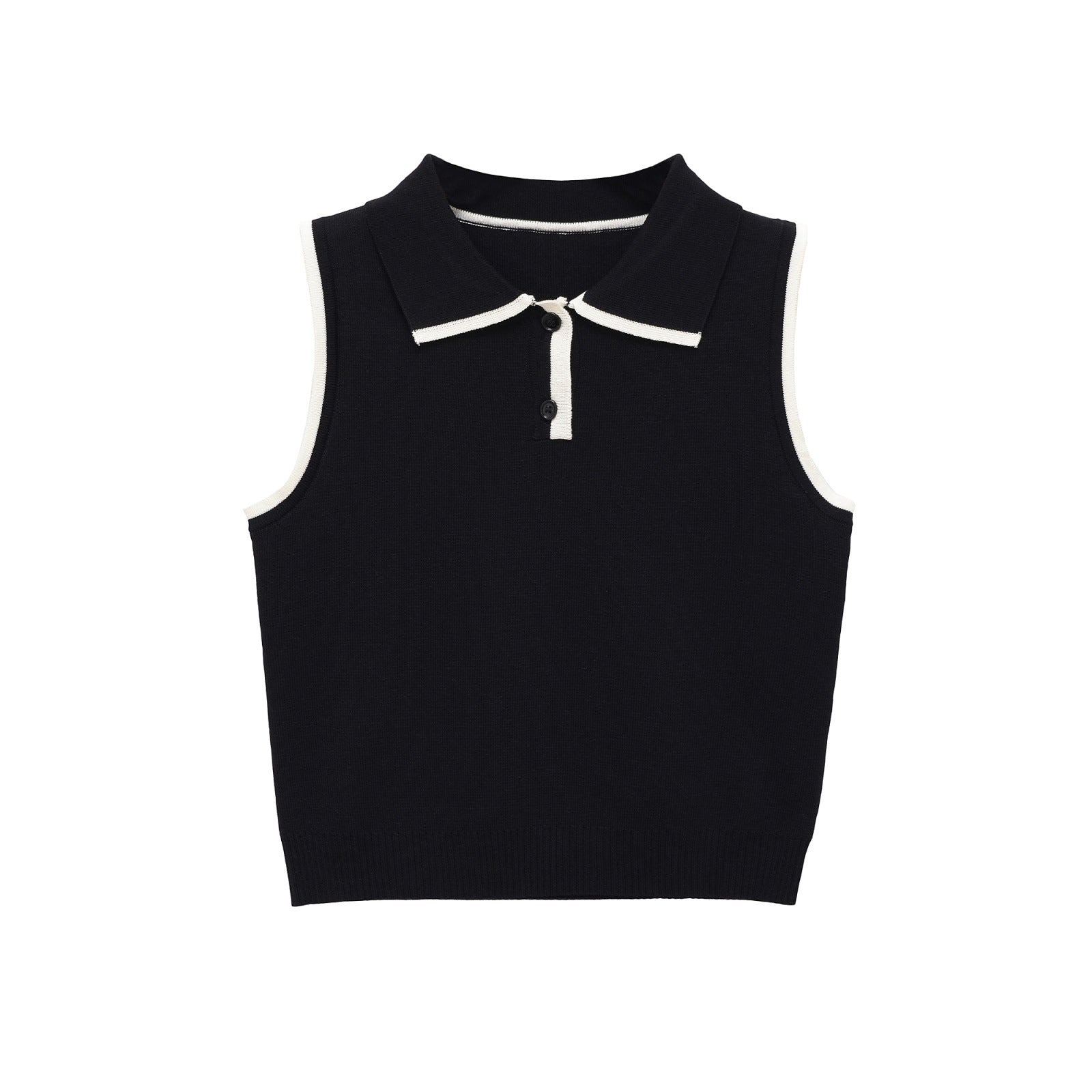 Collared Knit Crop Sweater