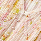 Robe en soie style romantique pour le bureau, élégante, en soie de mûrier longue