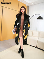 Shaggy Faux Fox Fur Longline Coat - view 4
