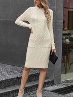 High-Neck Bodycon Knit Dress — product image 4