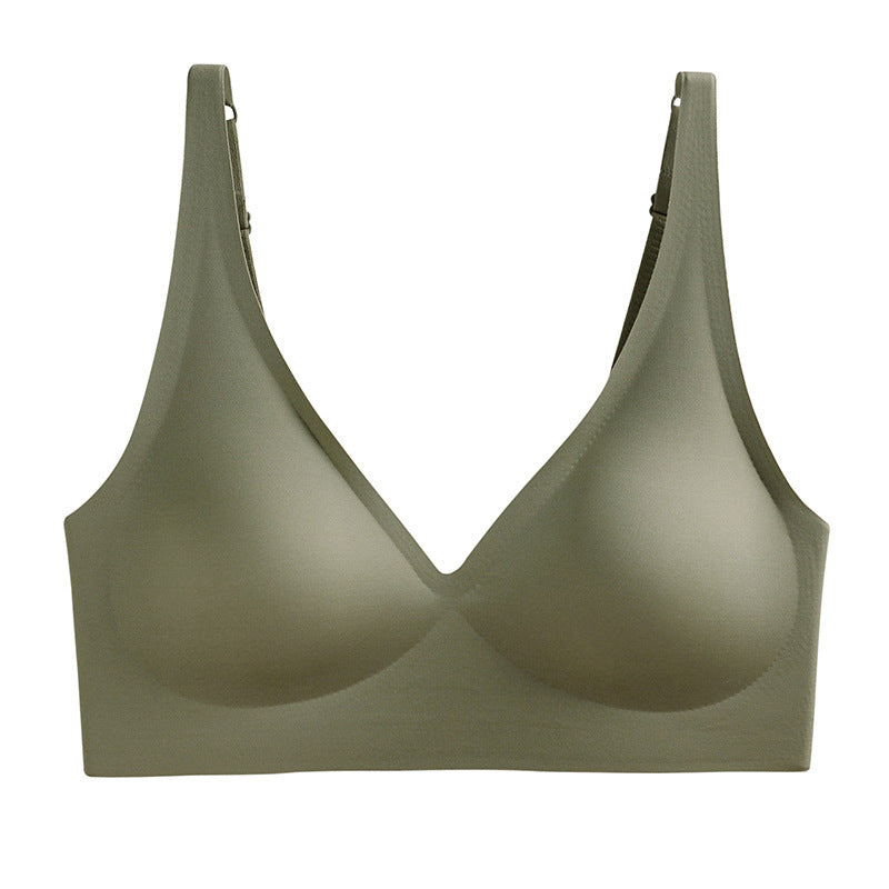 Seamless Jelly-Stripe Wire-Free Bra