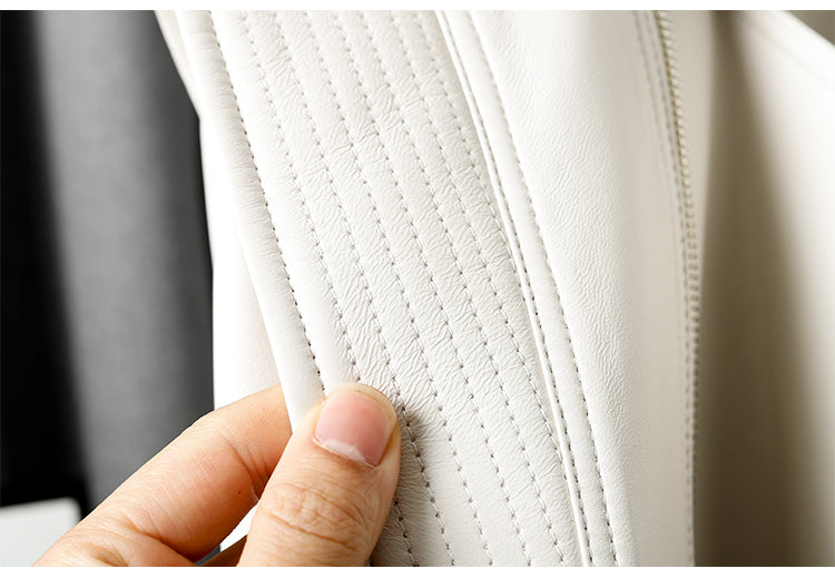 Oversized Genuine Leather Biker Jacket product image 12