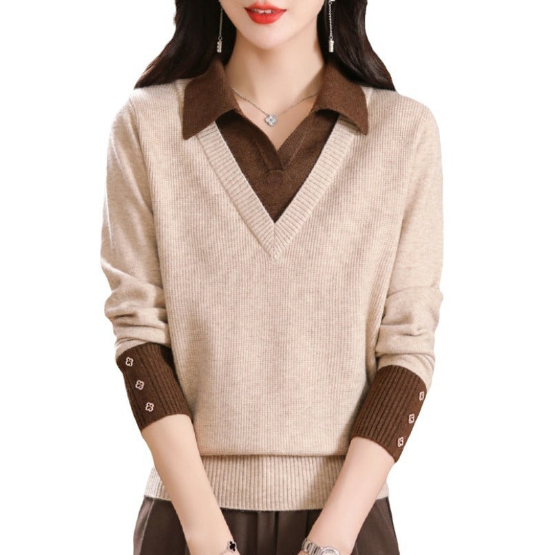 Color-Block Wool-Blend Sweater