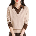Color-Block Wool-Blend Sweater