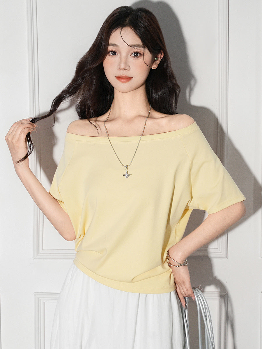 T-shirt asymétrique sans manches à col fendu pour femme, haut décontracté ample