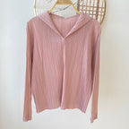 Sudadera casual plisada de alta gama con capucha