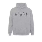 Sudadera con capucha de manga larga con estampado digital 3D Chess Heartbeat