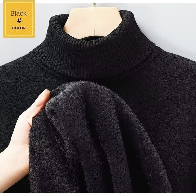 Fleece-Knit Turtleneck Sweater