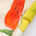 Robe décorative étagée imprimée fruits