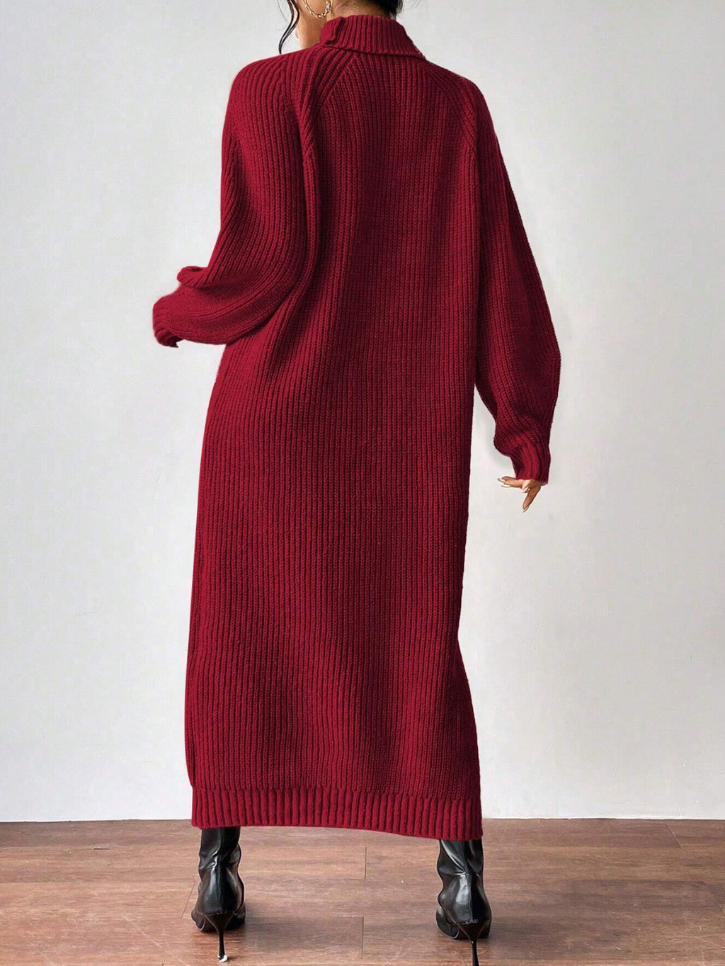 High-Neck Knit Maxi Dress — product image 19