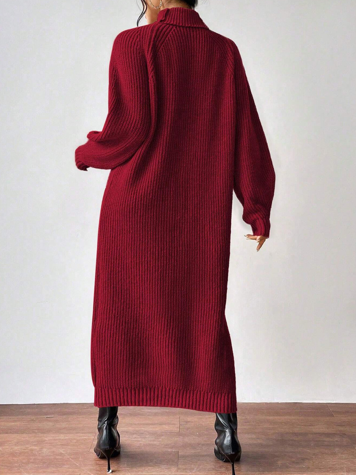 High-Neck Knit Maxi Dress — product image 19