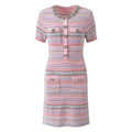 Vestido a rayas con bloques de color