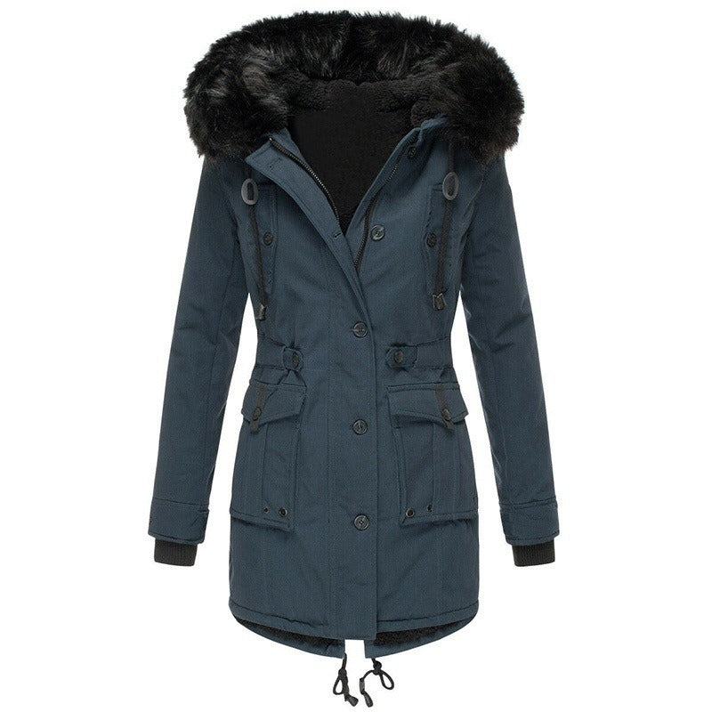 Faux-Fur Trim Parka Jacket