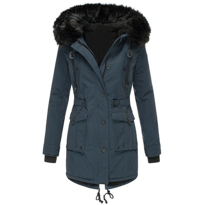 Faux-Fur Trim Parka Jacket