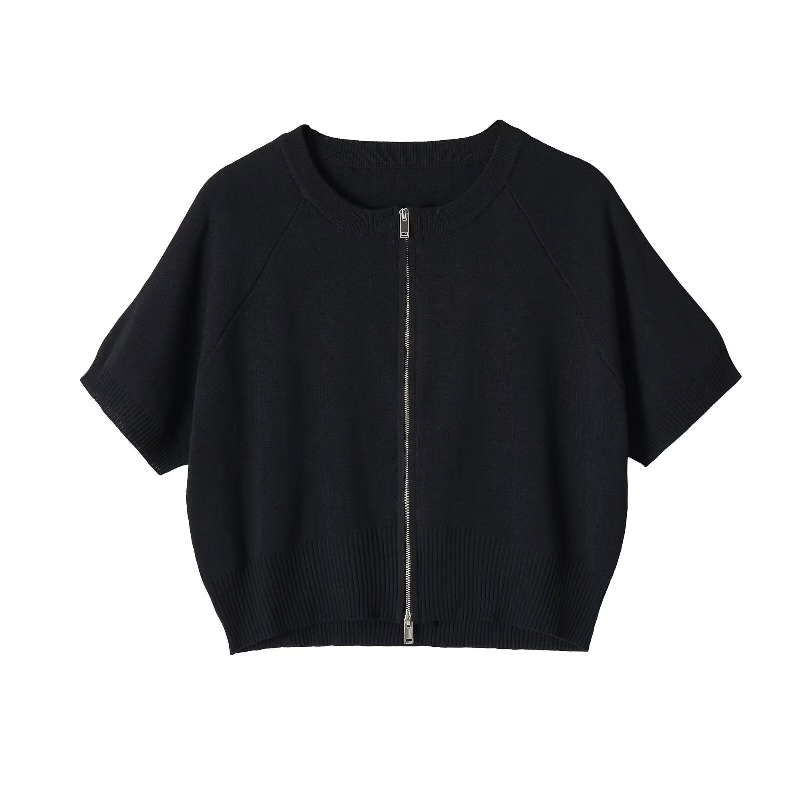 Casual Crew-Neck Knit Top