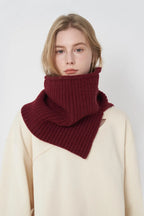 Slit Knit Scarf Pullover