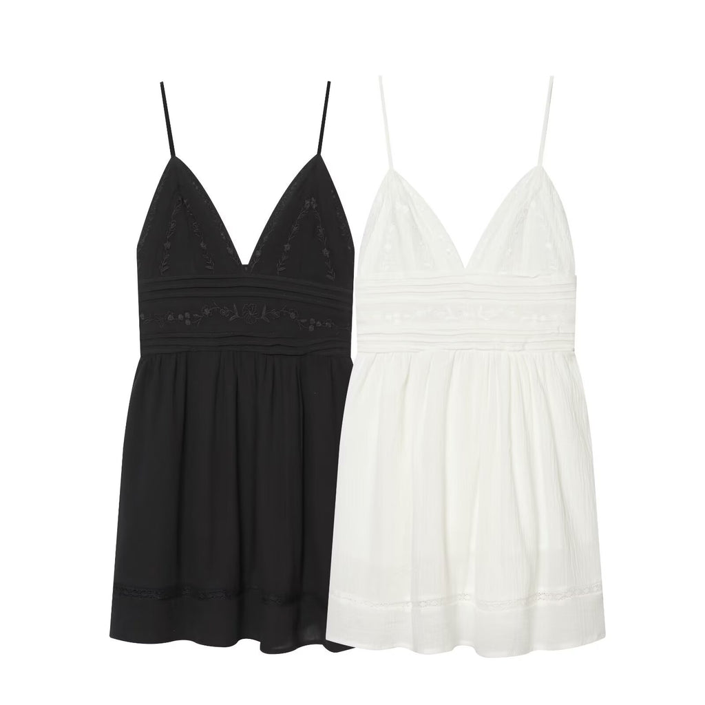 Embroidered Camisole Mini Dress