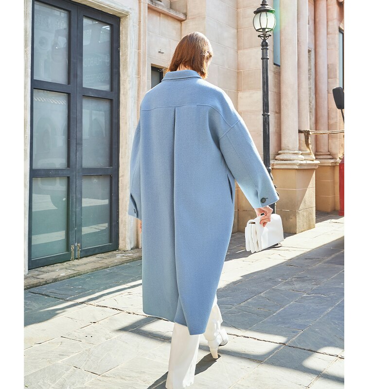 Wide-Sleeve Double-Faced Wool Overcoat - view 6