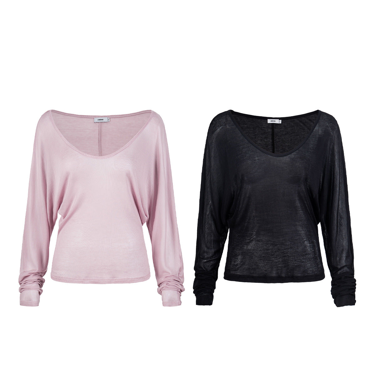Haut semi-transparent à manches chauve-souris, ample, amincissant, avec taille cintrée, chemise de protection solaire pour tenues de trajet.