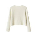 Minimalist Metallic Knit Cardigan