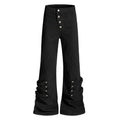Pantalones de frente abierto con botón inclinado