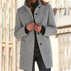 Stand-Collar Longline Coat - view 8