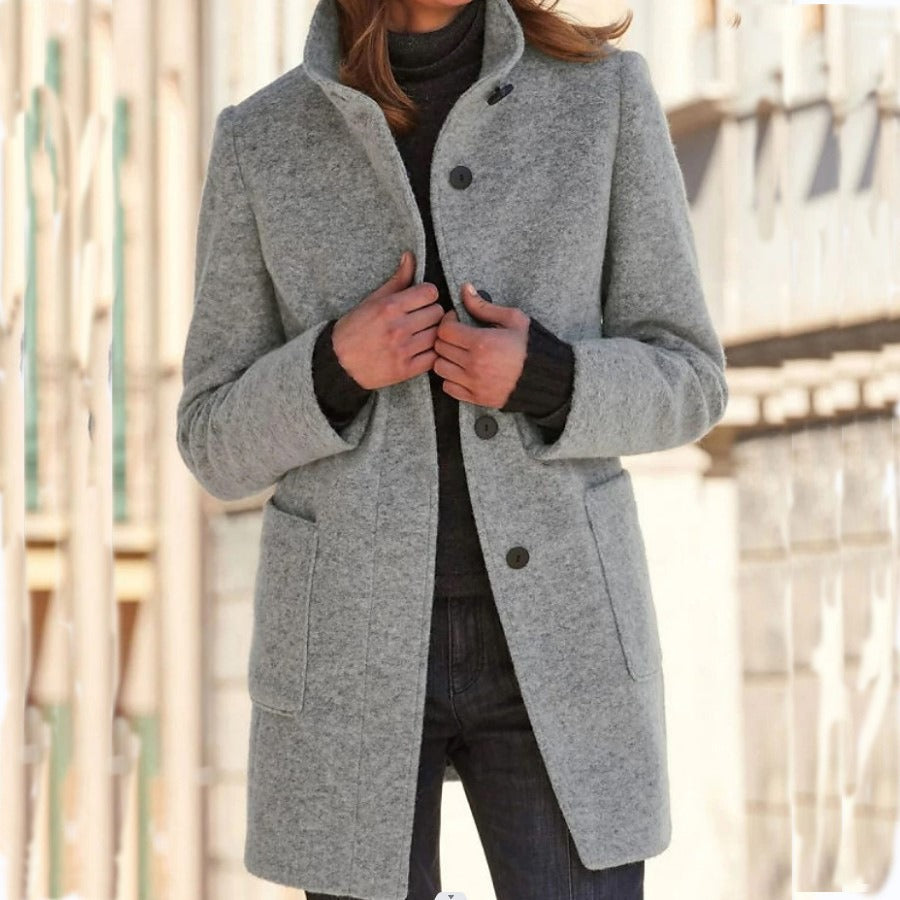 Stand-Collar Longline Coat - view 8