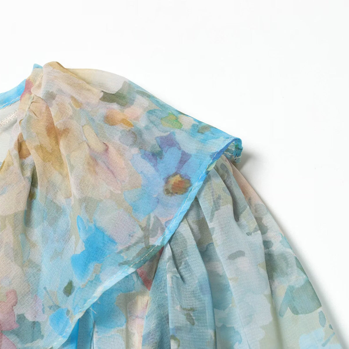 Layered Floral-Print Blouse