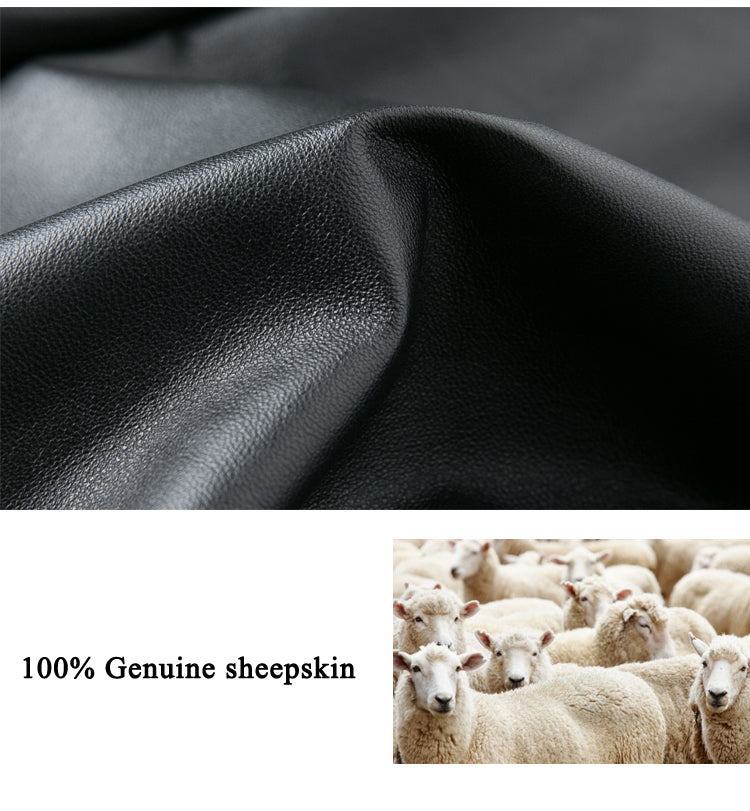 Oversized Genuine Leather Biker Jacket product image 1