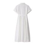 Embroidered Cutout Dress in White - view 2