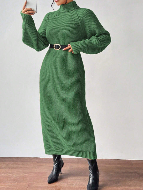 High-Neck Knit Maxi Dress — product image 9
