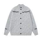 Printed Open-Front Cardigan Jacket
