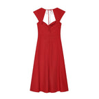 Robe sans manches à encolure carrée et dos nu torsadé