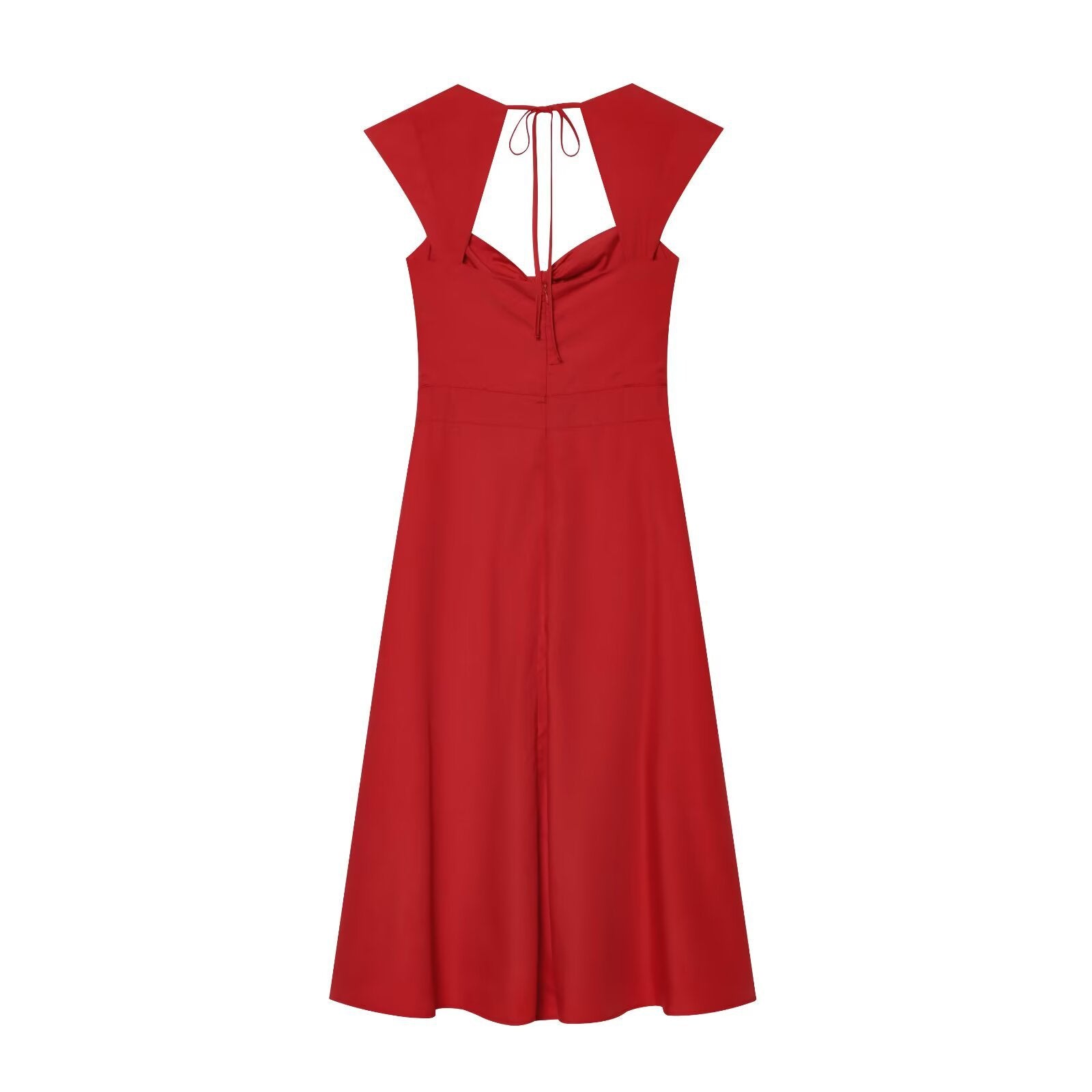 Robe sans manches à encolure carrée et dos nu torsadé
