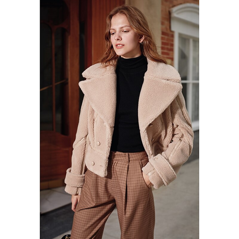 Faux-Shearling Moto Jacket