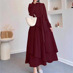 High-Waist Flowing Maxi Dress