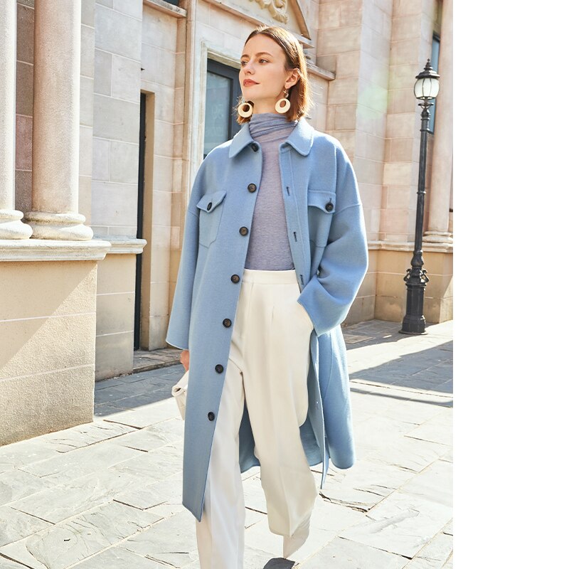 Wide-Sleeve Double-Faced Wool Overcoat - view 5
