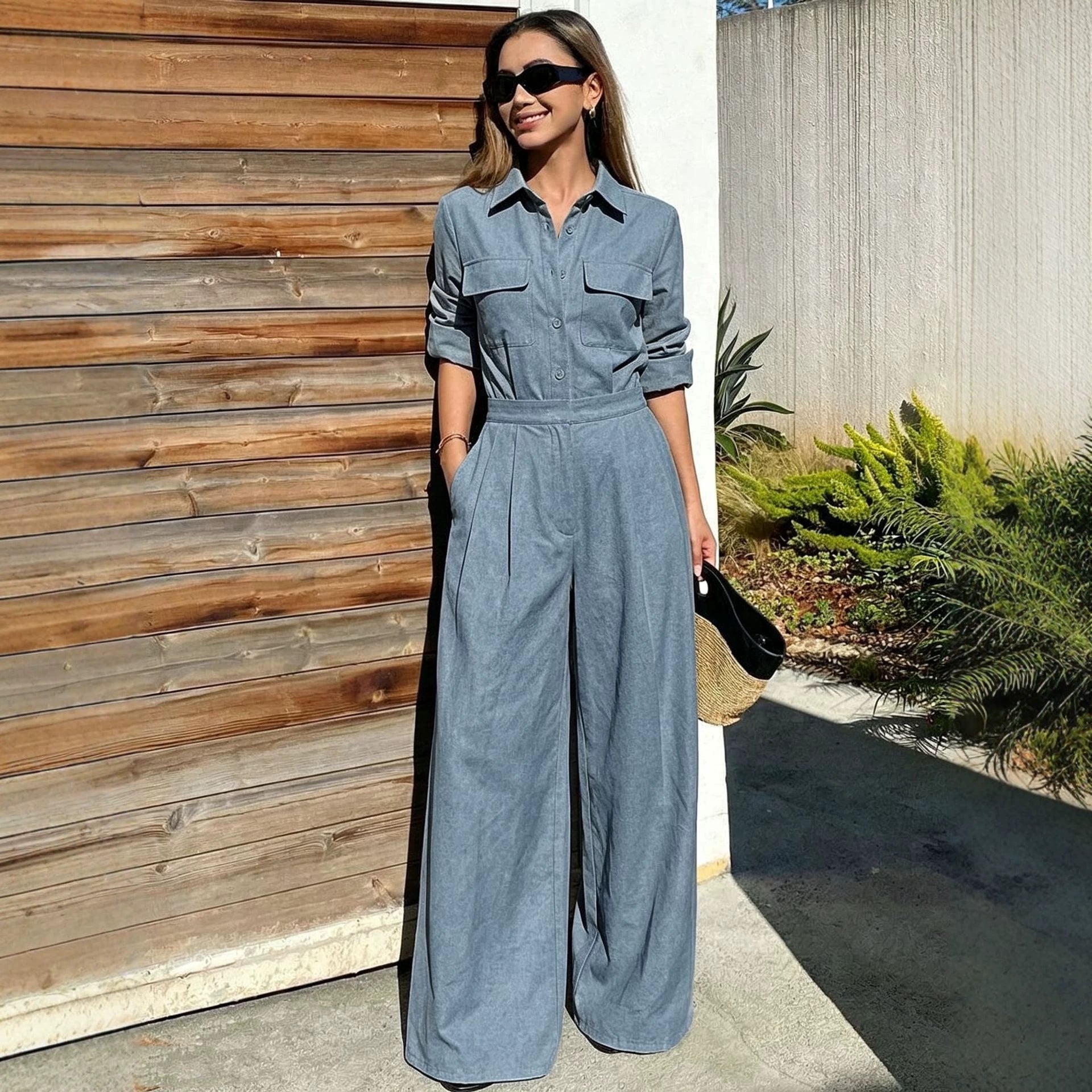 Collared Utility Jumpsuit