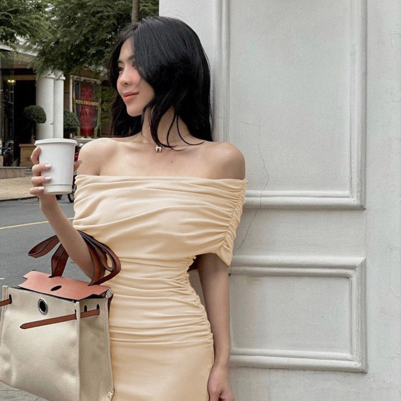 One-Shoulder Pleated Maxi Dress — product image 23