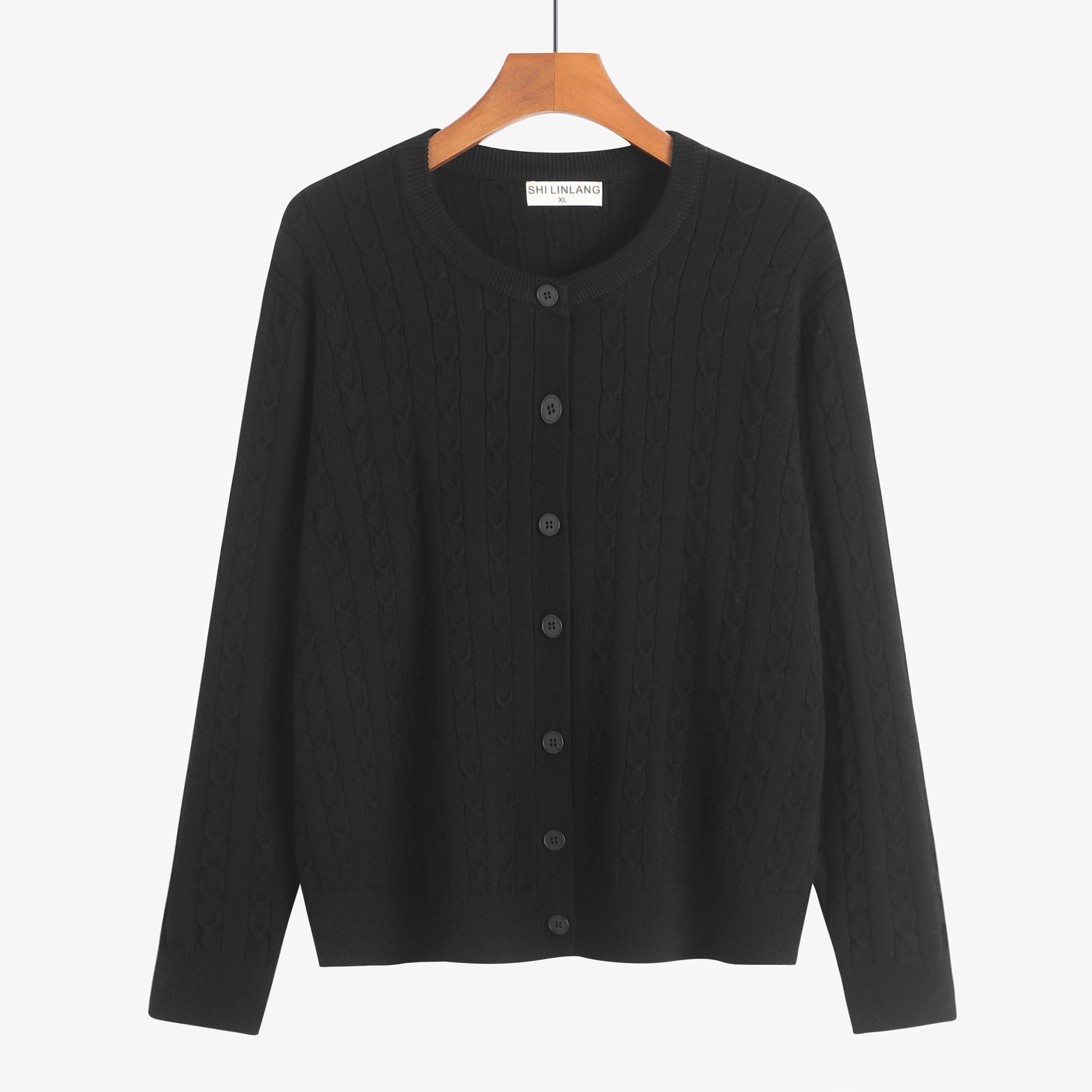 Oversized Long-Sleeve Knit Cardigan