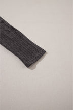 Legging en maille texturée côtelée à large ceinture gris foncé