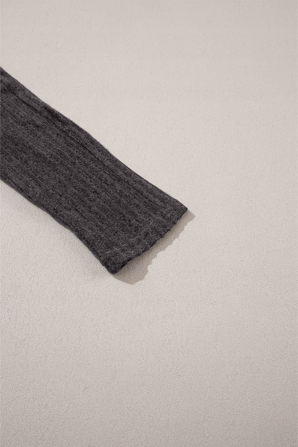 Legging en maille texturée côtelée à large ceinture gris foncé