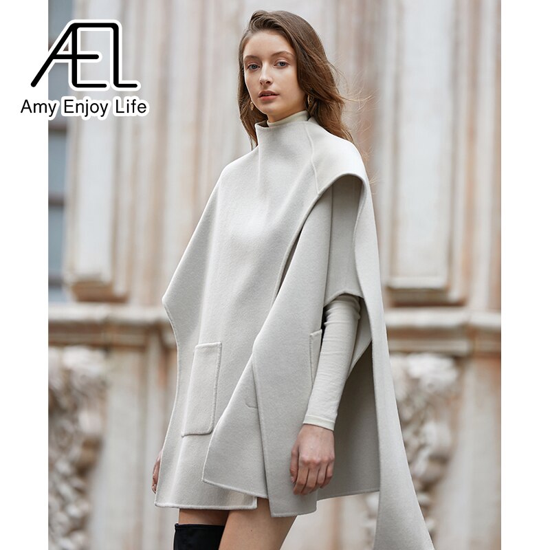 Irregular Hem Cloak Coat - view 2