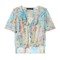 Camisa decorativa de capas con estampado floral