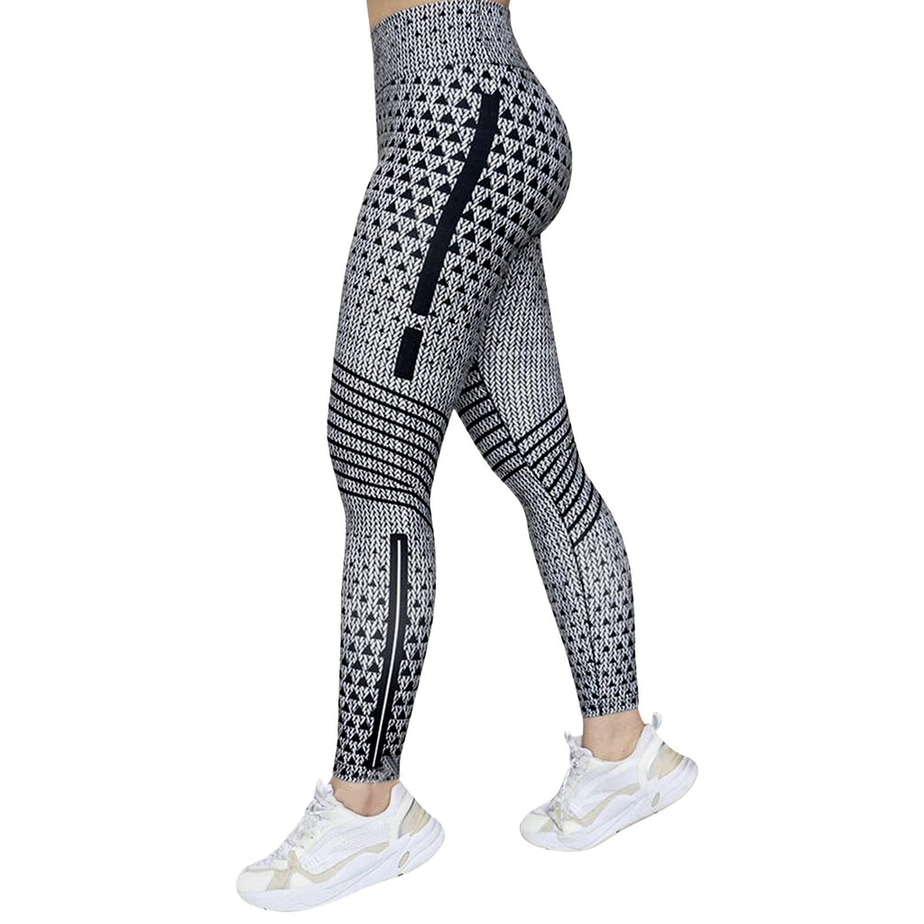 Collant de yoga imprimé taille haute pour femme, élastique, contrôle du ventre, legging moulant, bas d'entraînement pour la gym