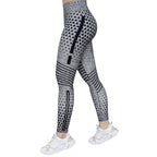 Collant de yoga imprimé taille haute pour femme, élastique, contrôle du ventre, legging moulant, bas d'entraînement pour la gym