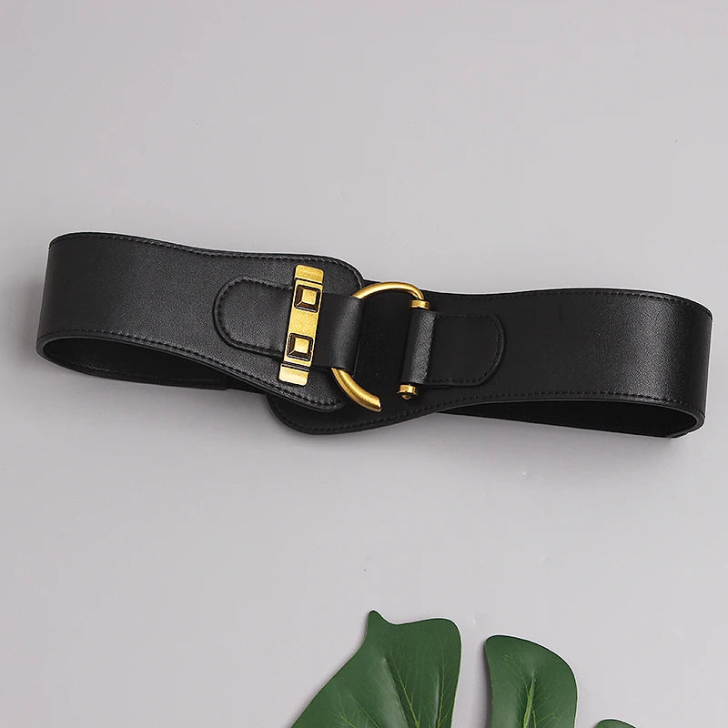 Wide Gold-Buckle Waist Belt product image 23