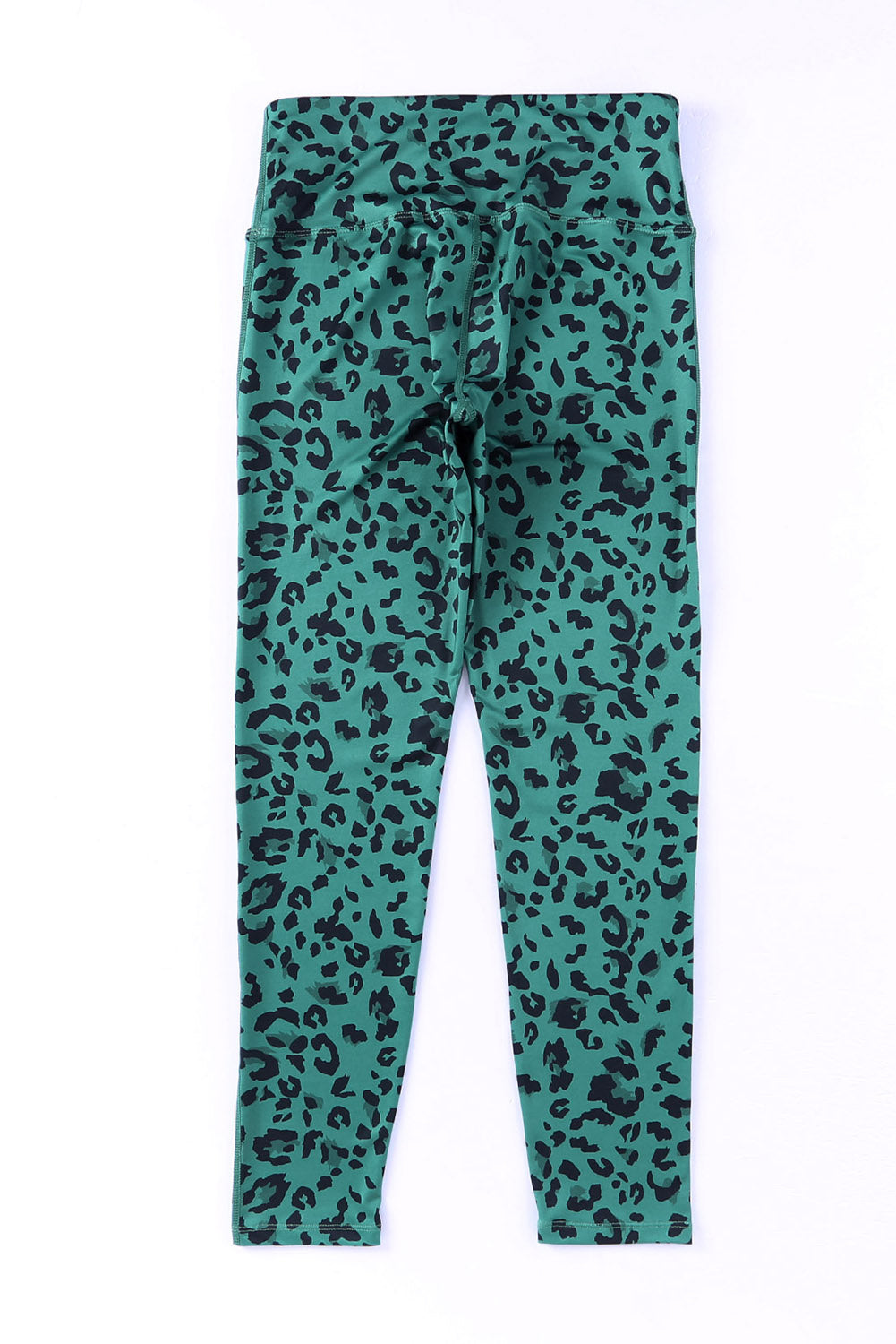 Leggings deportivos clásicos con estampado de leopardo verde