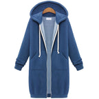 Oversized Fleece-Lined Hooded Zip Jacket - view 5