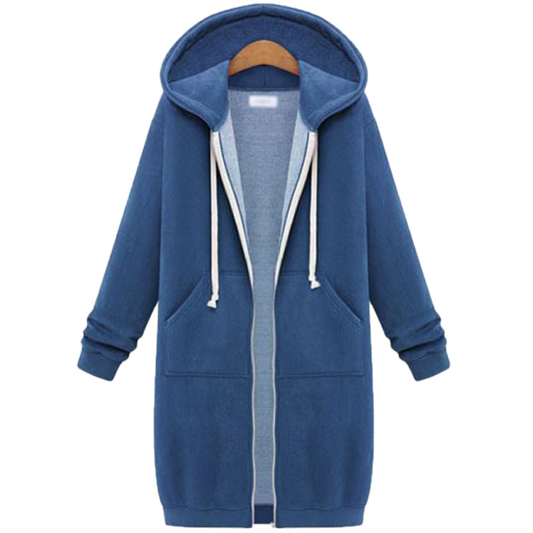 Oversized Fleece-Lined Hooded Zip Jacket - view 5